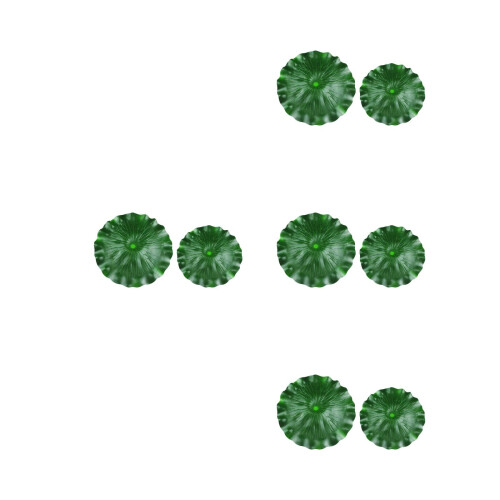 8Pcs Durable Green Simulation Lotus-Leaves Floating Fishpond Decor 2