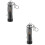2Pcs Compact Black Keychain LED Torch Light for Camping and Emergency 6