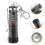 2Pcs Compact Black Keychain LED Torch Light for Camping and Emergency 9