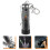 2Pcs Compact Black Keychain LED Torch Light for Camping and Emergency 8