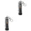2Pcs Compact Black Keychain LED Torch Light for Camping and Emergency 3