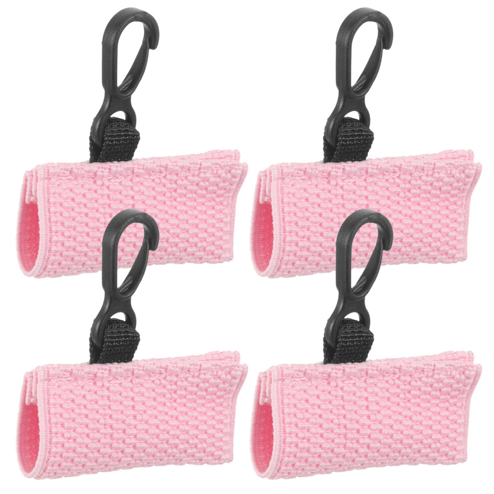 Aboofan 12Pcs Pink Lip Balm Holder Keychain Clip Durable Lightweight Polyester