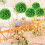 2Pcs Decorative Plastic Grass Balls for Home Ceiling Hanging 7