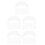 250Pcs White Plastic Hat Brim Insert for Baseball Caps DIY Hat Making 5