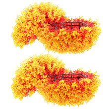 4Pcs Orange Decorative Plastic Topiary Balls for Ceiling and Wall