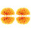 4Pcs Orange Decorative Plastic Topiary Balls for Ceiling and Wall 2