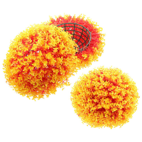 4Pcs Orange Decorative Plastic Topiary Balls for Ceiling and Wall 2