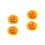 4Pcs Orange Decorative Plastic Topiary Balls for Ceiling and Wall 6