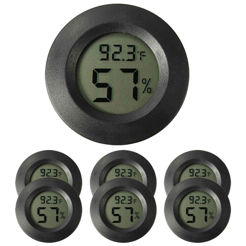 7St Mini Digital Hygrometer Och För Ödleterrarium