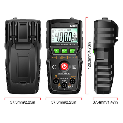 Svart Digital Multimeter Med ABS Och För Mätande 1
