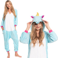 Piżama Damska Kombinezon Kigurumi Onesie Kostium Pegaz Niebieski 165-175 L
