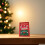 Weihnachtskarte mit deutschem Glitzerumschlag 7x11,5 cm Rot 3