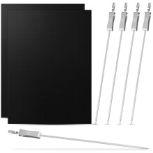 Ensemble de Brochettes à Broche 5 pièces avec Tapis de Grill