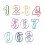 30Pcs Unique Digital Paper Clips Colorful DIY Storage Clips 10