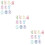 30Pcs Unique Digital Paper Clips Colorful DIY Storage Clips 9