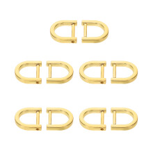 50Pcs Golden Zinc Alloy D Rings for DIY Crafts Durable Purse Hardware