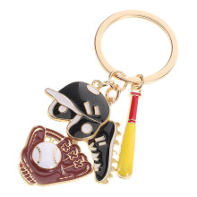 2Pcs Sports Mini Baseball Keychains Lightweight Zinc Alloy Decorative