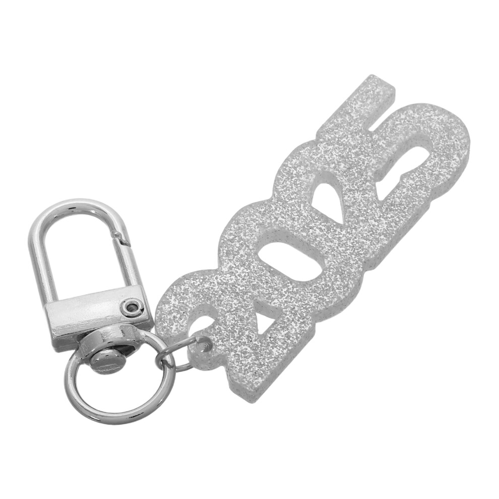 5St Wit Sleutelhangers Nummer 2025 Feest Accessoire Kerst-image