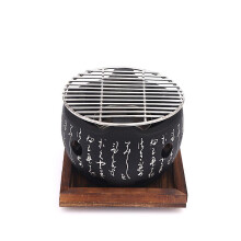 (As show, One size) Mini Charcoal Grill, Portable Japanese Tabletop Grill - Kabob Yakitori BBQ Party Accessories - Size S
