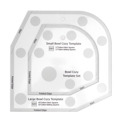 DIY 10in Bowl Cozy Pattern Clear Acrylic Wrap Sewing Craft Template for Kitchen 1