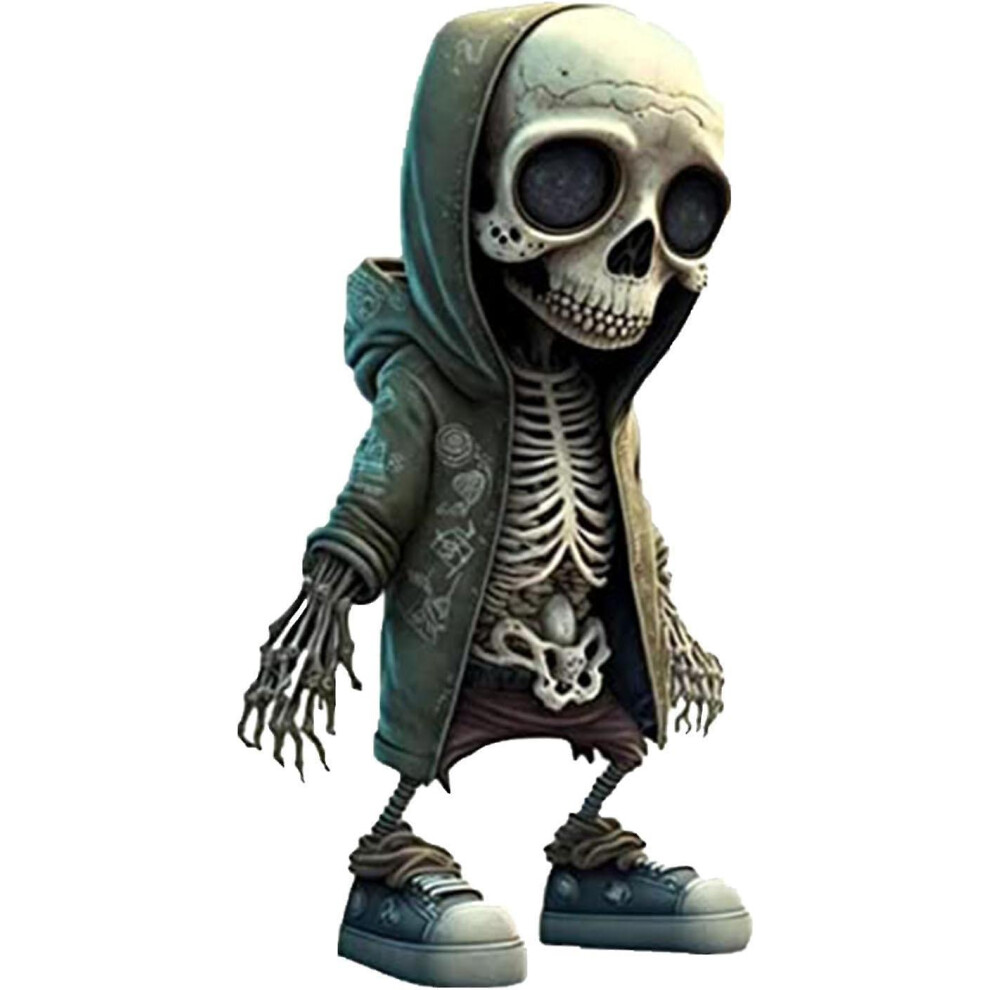 Kikidex (As Show, One Size) Resin Skull Figurine - Halloween Collectible Decoration, Gothic Decoration