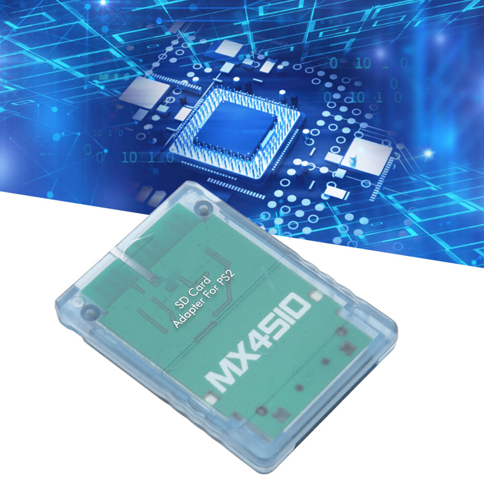 Transparent Ps2 Mx4sio Adapter For Storage Card Plug & Play Blue 8411356959317