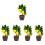 5St Simulatie Bonsai Kunstboom Multi Kleurig Voor Feest Decor 5