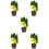 5St Simulatie Bonsai Kunstboom Multi Kleurig Voor Feest Decor 8