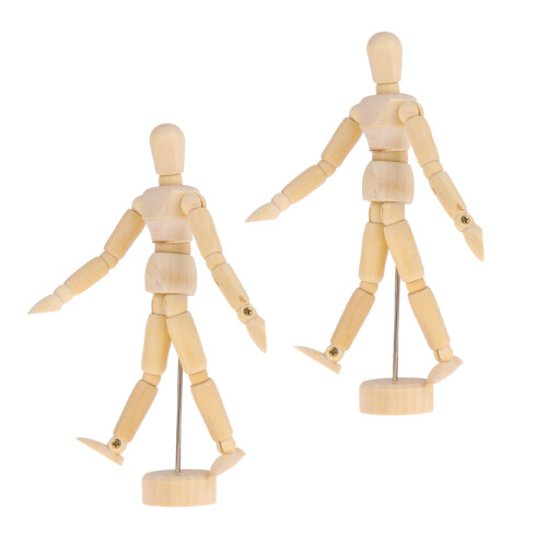 6St Skeletfiguur Flexibele Mannekijn Voor Schilderen 2