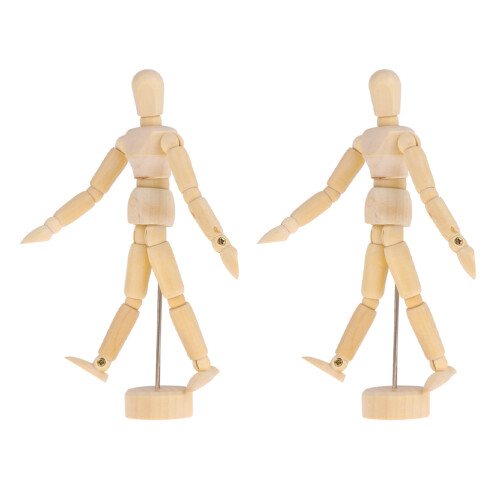 6St Skeletfiguur Flexibele Mannekijn Voor Schilderen 1