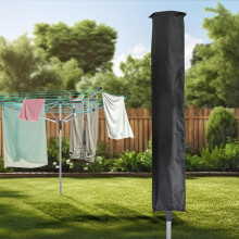 (Default) Rotary Washing Line Cover Heavy Duty Protector Waterproof Clothes Garden Parasol