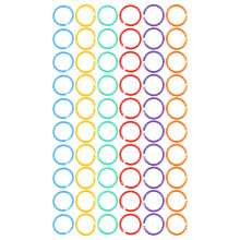 60PCS Loseblatt Ringe Bunte PP 1,4 in Buch Binder