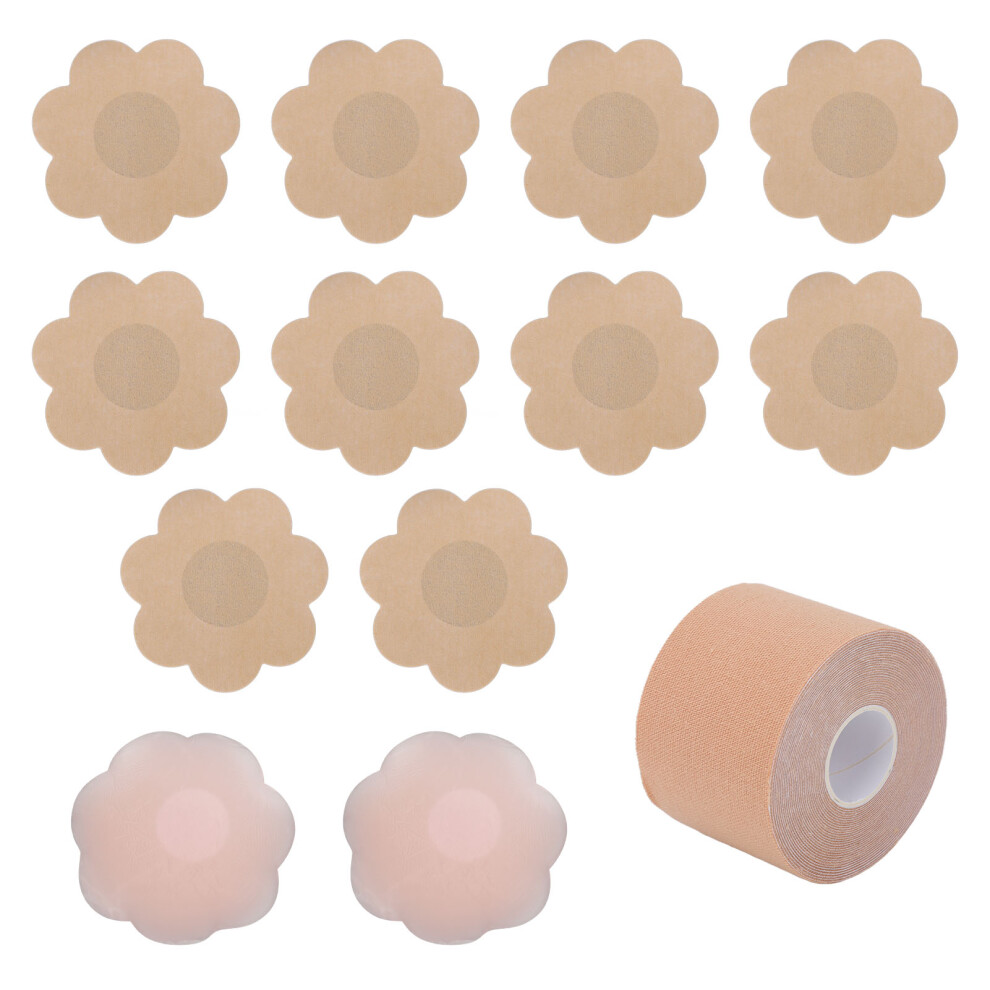 Breast Lift Tape Set Breathable Stretchy Silicone Nipple Covers