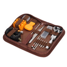 165-tlg. Uhren-Reparatur-Werkzeug-Set: Braun Silber Orange
