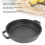 25cm Cast Iron Dual Loop Handle Dutch Oven, Flat Bottom Soup Stew Pan 9