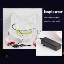 Halloween LED-Gesichtskostüm-Accessoire, PVC, 24x19x8CM