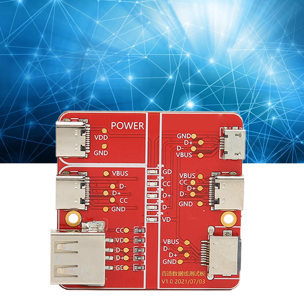 3 In 1 Charging Test Card Data Wire Fixture For Type C Micro And Ios Devices 8411356970190