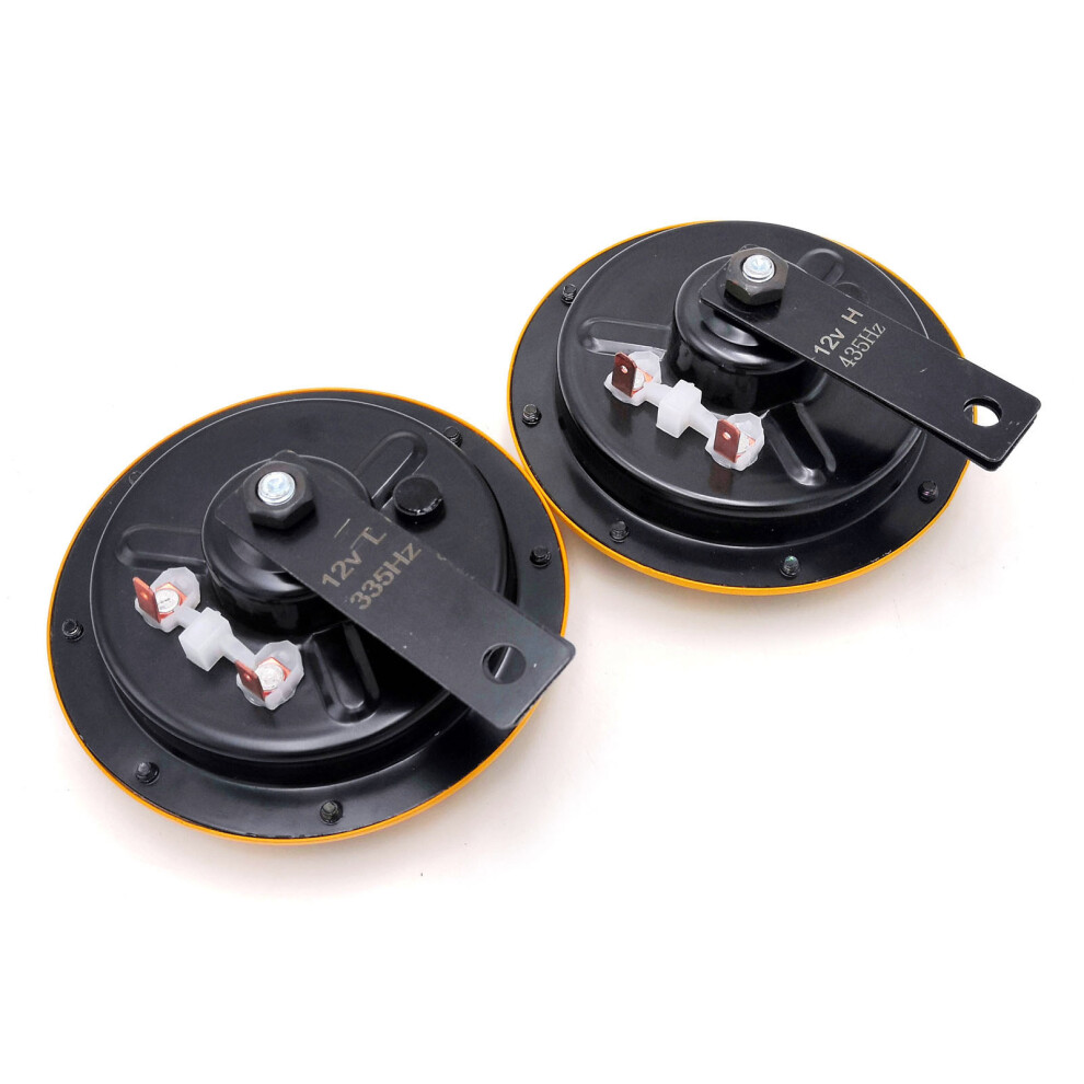 2Pcs 125Mm 12V Electric Car Horn Kit With High/Low Tones, 115Db 6901356972321