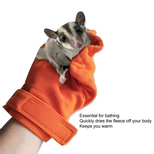Orange Sugar Glider Bonding Mitt Bite Resistant Calming Glove for Small Pets UK 2