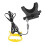 Bird Harness Leash, Elastic, Artificial Leather, Black S 1