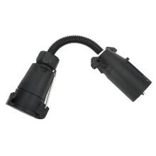 Heavy-Duty 7 Way Round Trailer Plug Adapter for RV Truck Power Conversion