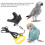 Bird Harness Leash, Elastic, Artificial Leather, Black S 10