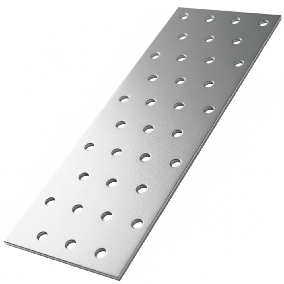 (5, 80X200x2mm) Flat Joining Plate, Heavy Duty 2.0Mm Galvanised Structural Timber Connector Z275 Ce En 14545 5056523248394
