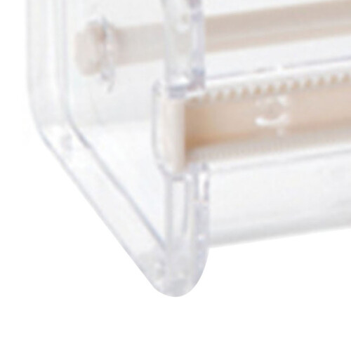 Transparent Washi Tape Dispenser Cutter ABS Plastic Stackable Beige