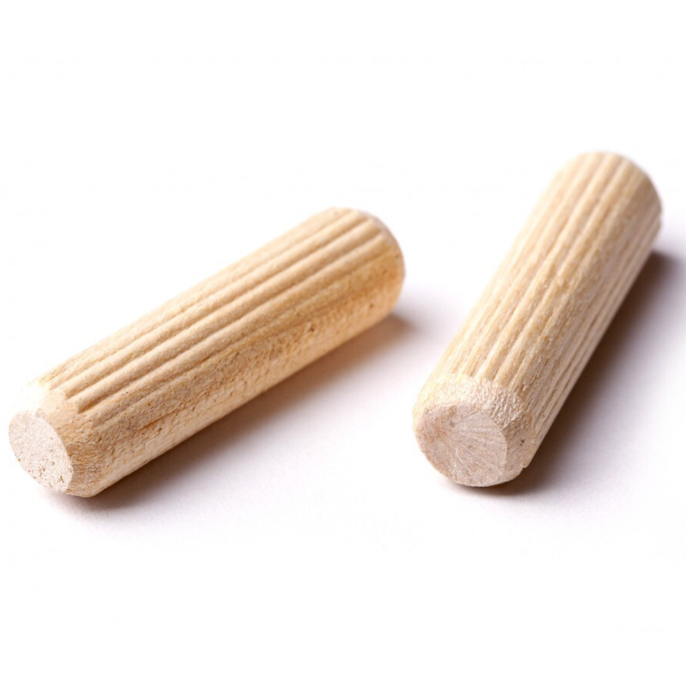 (50, 6Mm X 30Mm) Wooden Dowels Premium Fluted Hardwood Dowel Pins - Metric Wood Plugs 5056523247410