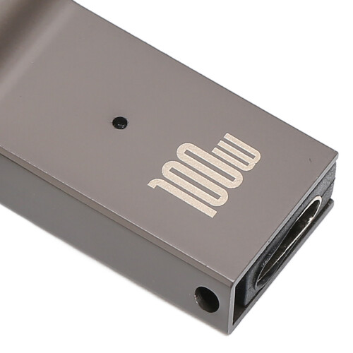 Type-C F zu M Adapter Silber 4,8  1,7 mm 100 W 2