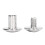 200 Sets Brass Book Binding Screws Flat & Curved Surfaces Silver 15