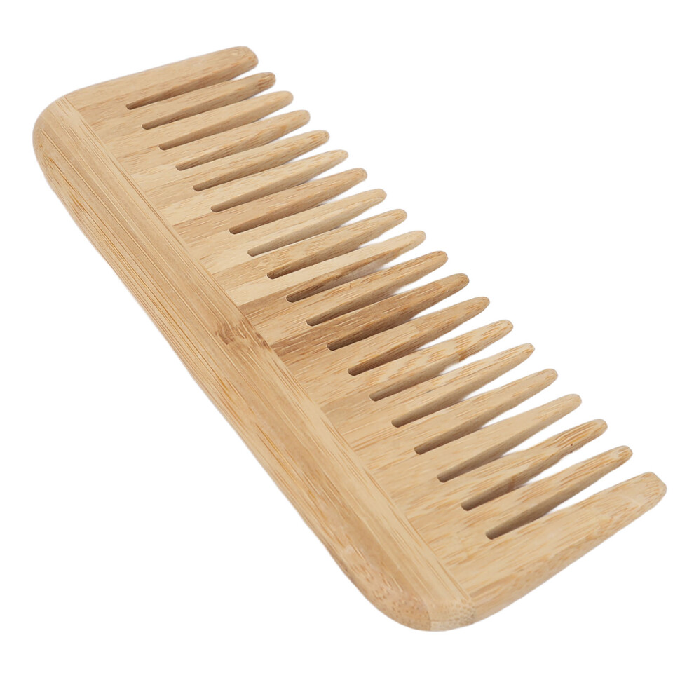 Travel Friendly Bamboo Wide Tooth Comb Eco Friendly Wet Hair Comb for Home Use