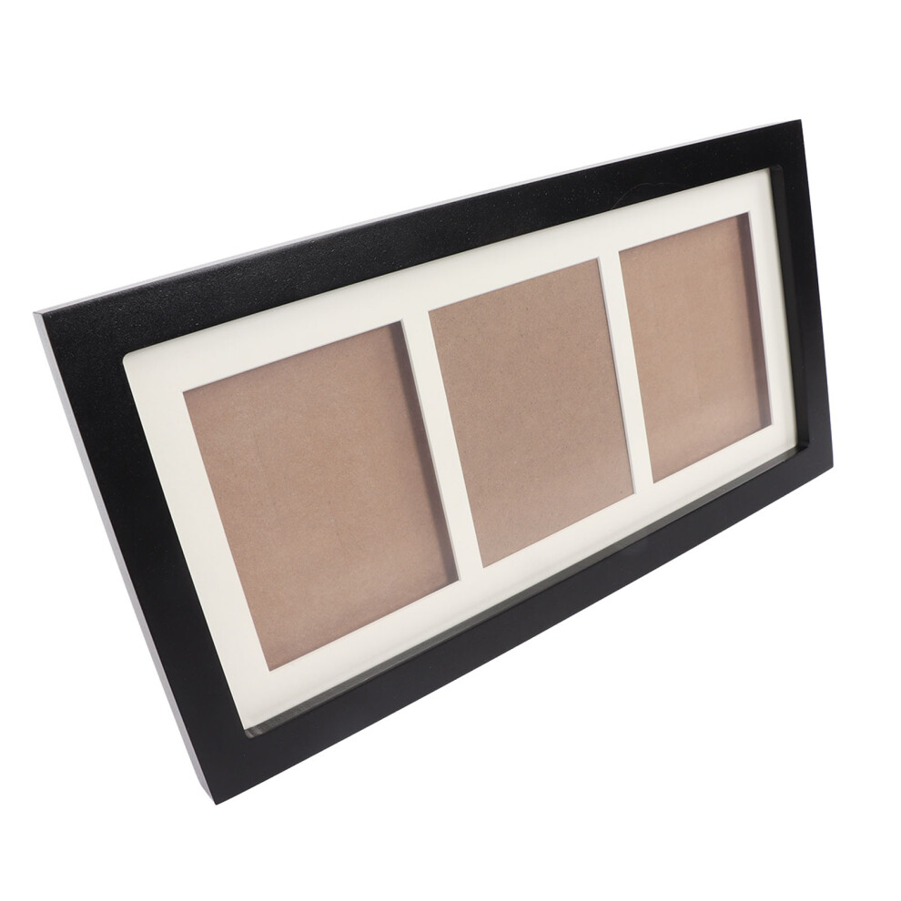 Rustic Baby Handprint Footprint Kit 35x18cm Wooden Frame