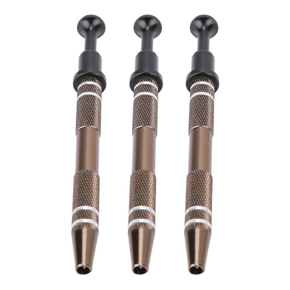 Black Jewelry Prong Tweezer 3Pcs Alloy 4 Prongs Piercing Ball Grabber Tool
